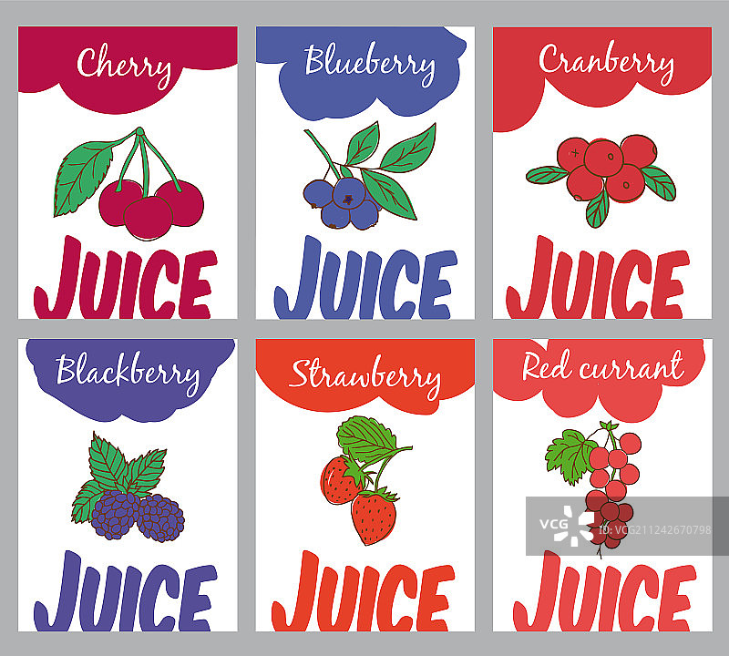 手绘天然果汁宣传册图片素材