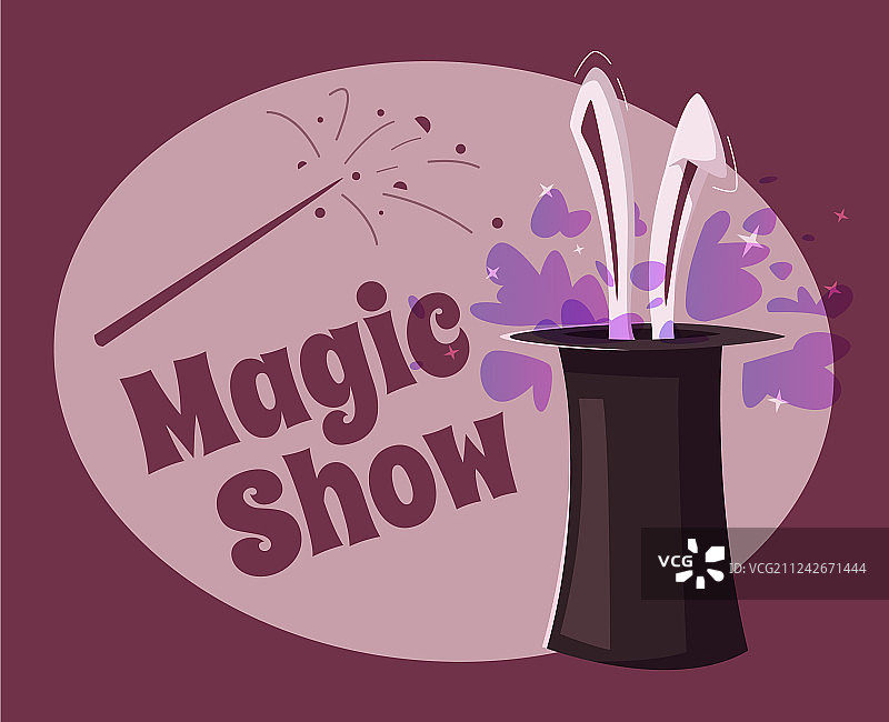 帽子里的魔术兔图片素材