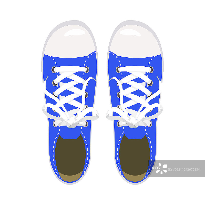 蓝色运动鞋图片素材