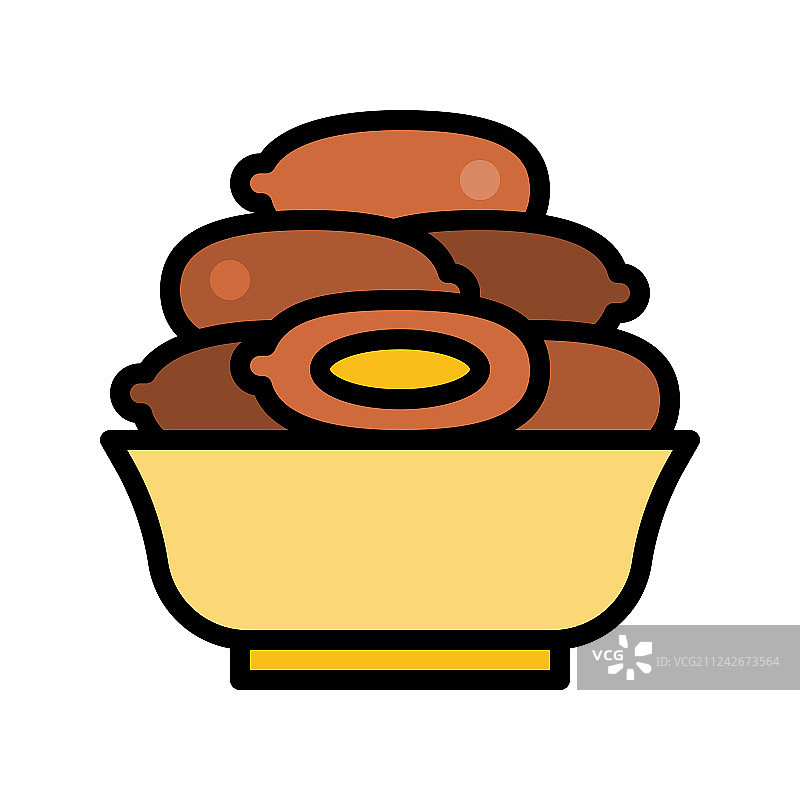 斋月相关的海枣树填充图标图片素材