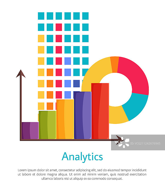 多色图形海报分析集图片素材