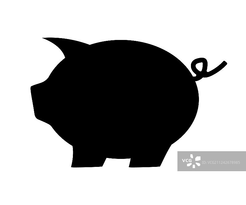猪的轮廓剪影图片素材