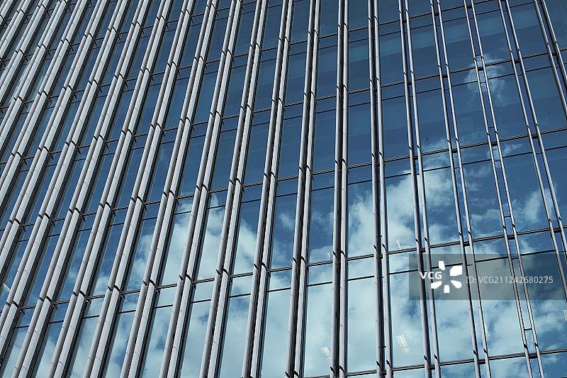 蓝天玻璃幕墙图片素材
