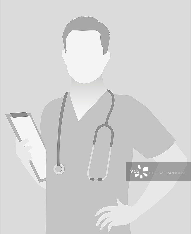 默认占位医生半身像图片素材