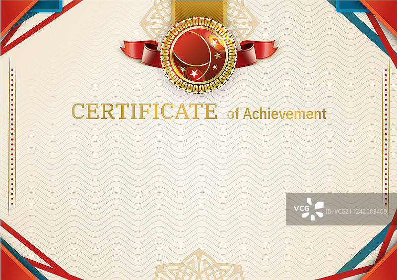 红色金色复古官方证书图片素材