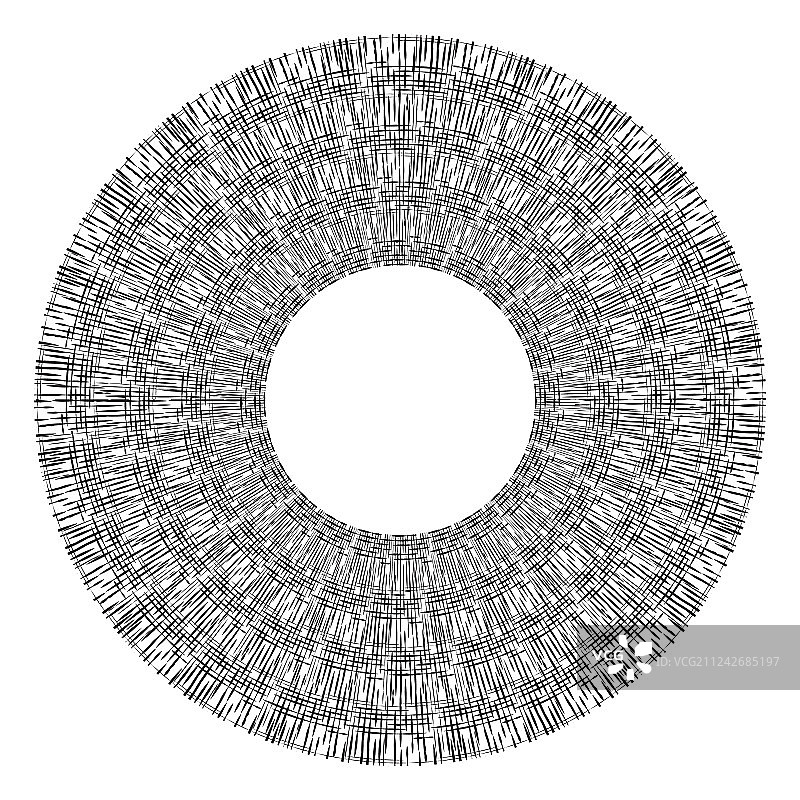 铅笔笔触和条纹圆形边框图片素材