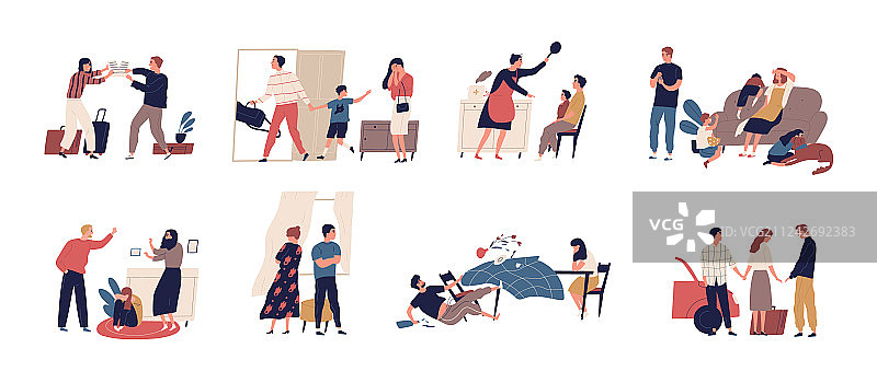 家庭冲突场景合集图片素材