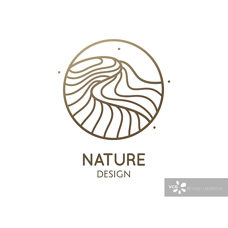 简洁的水纹图案标志图片素材