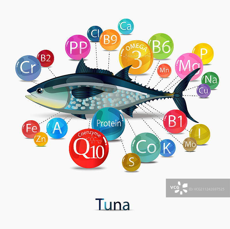 金枪鱼微量元素含量图片素材