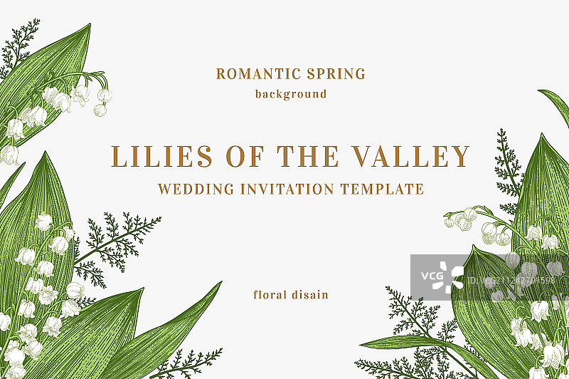 铃兰花边框图片素材