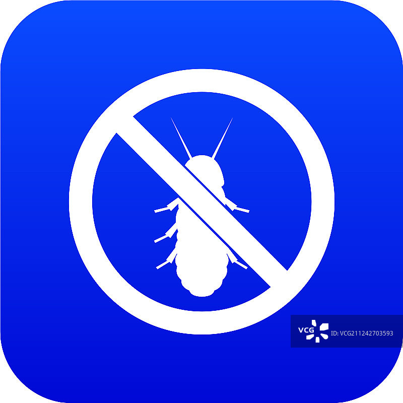 禁止白蚁标志蓝色图标图片素材