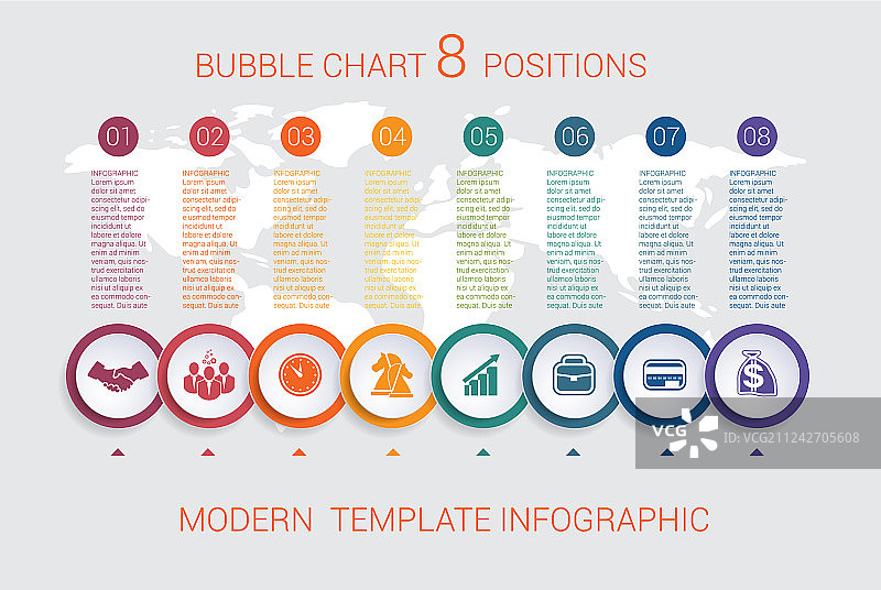图表信息图分步8个位置图片素材