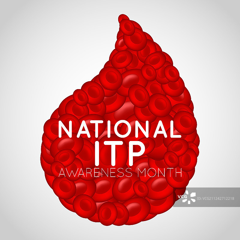 原发性血小板减少症（ITP）宣传月标志图片素材