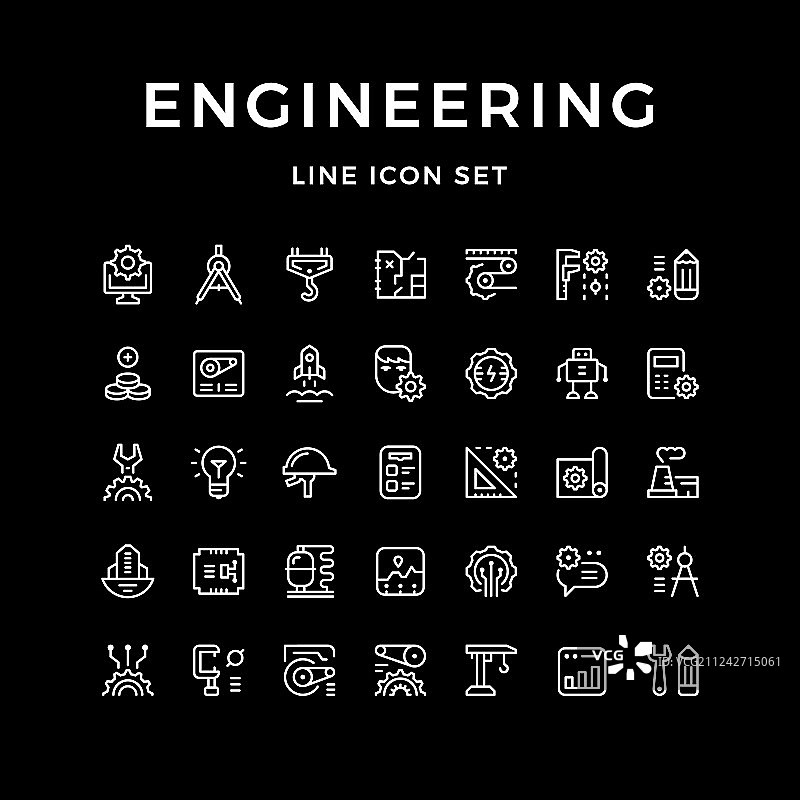 工程线条图标图片素材