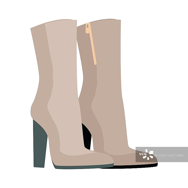 扁平风靴子图片素材
