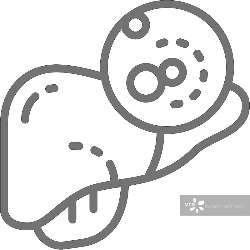 肝癌恶性肿瘤肿瘤科线条图标图片素材