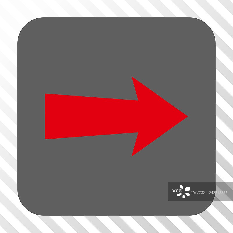 箭头右圆角正方形按钮图片素材
