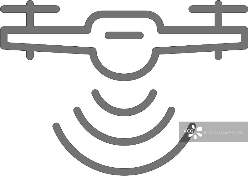 具有无线电波雷达探测功能的无人机图片素材
