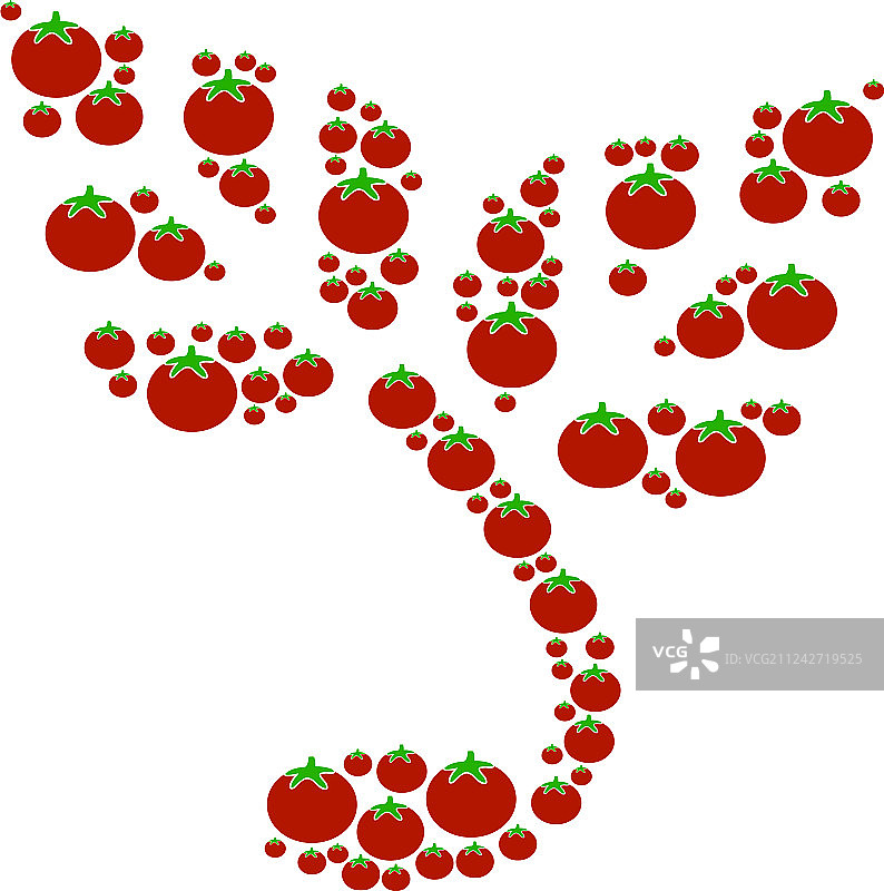 番茄豆芽拼贴图片素材