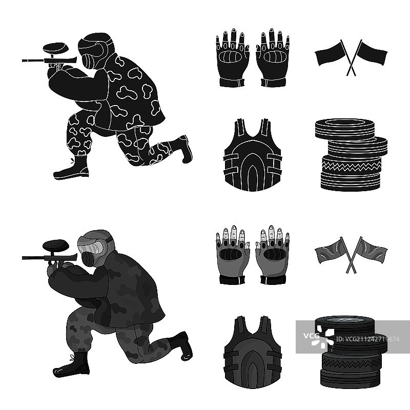 运动比赛彩弹射击竞赛套装图片素材