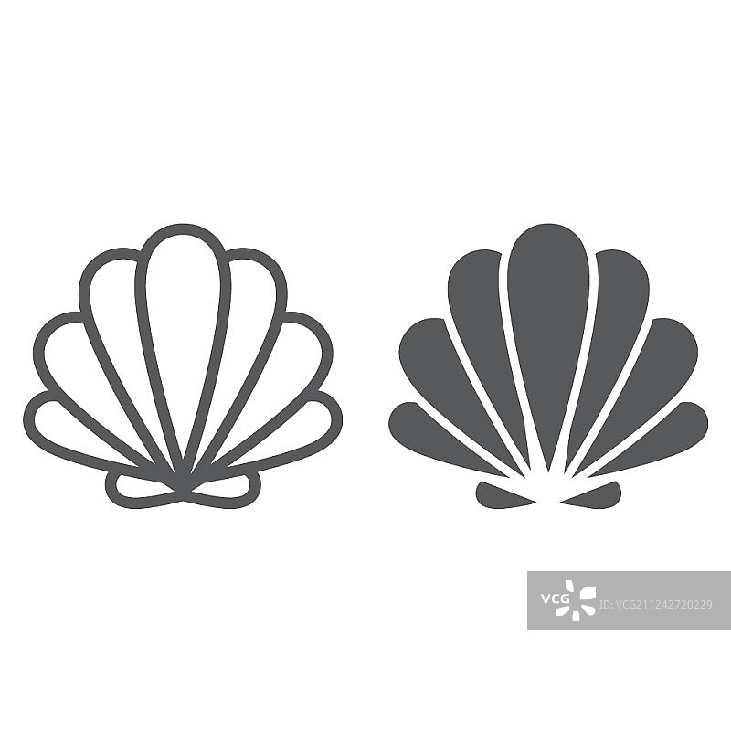 动物水下海螺线和符号图标图片素材