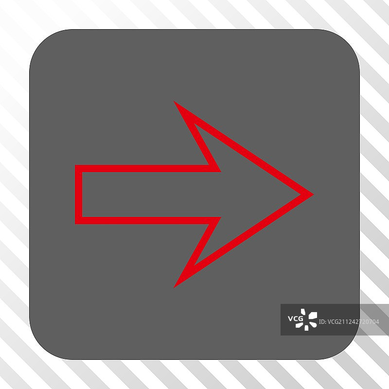 箭头右圆角正方形按钮图片素材