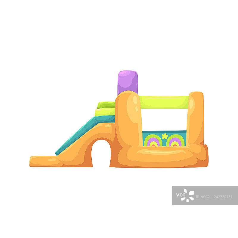 游乐园里的充气城堡图片素材