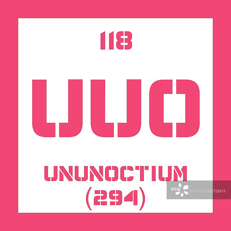 118号化学元素图片素材