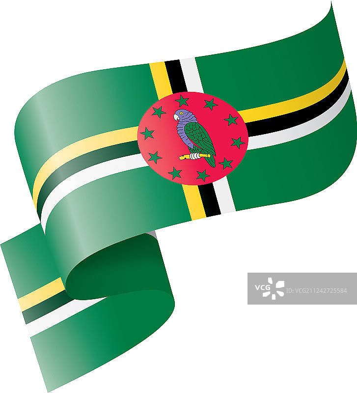 一面白色的多米尼加国旗图片素材