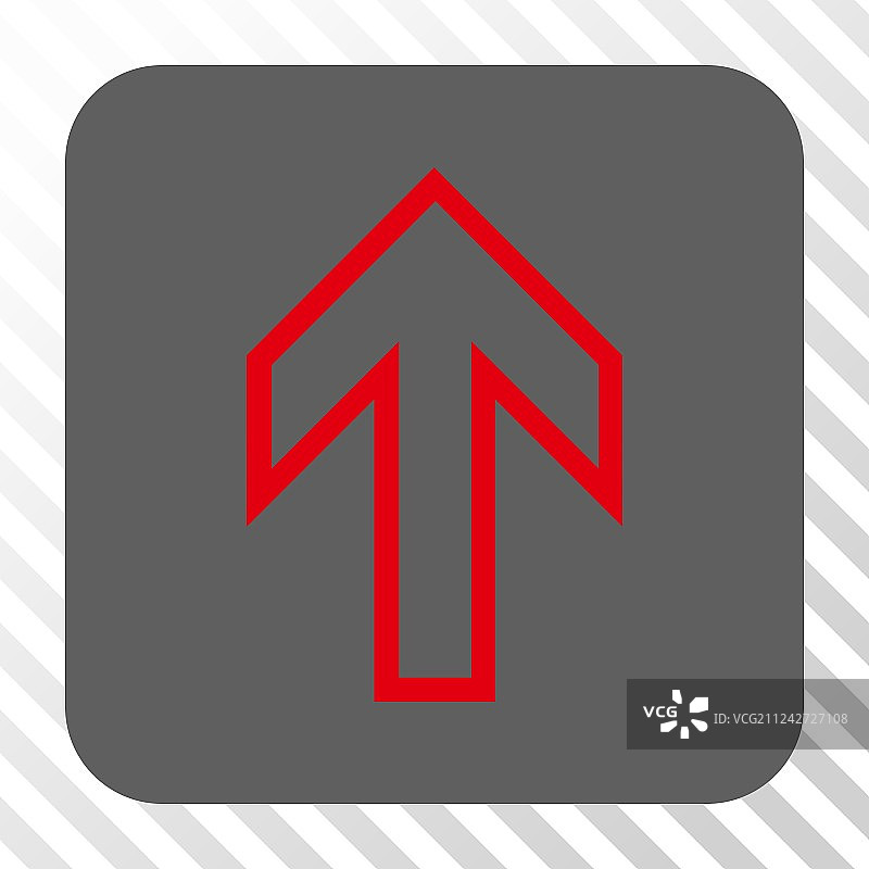 箭头向上圆角正方形按钮图片素材