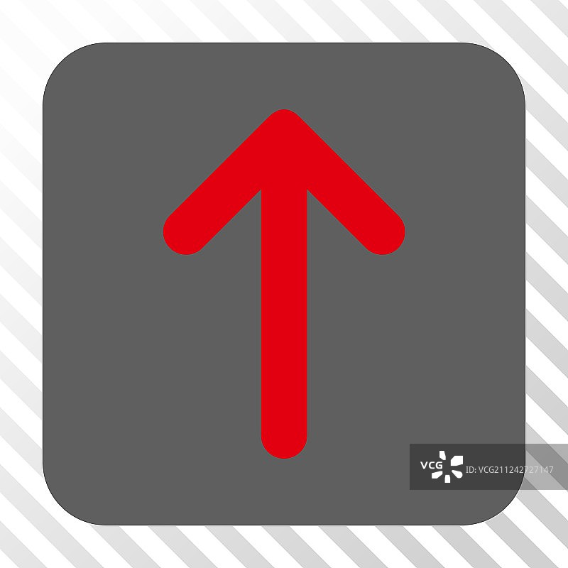 箭头向上圆角正方形按钮图片素材