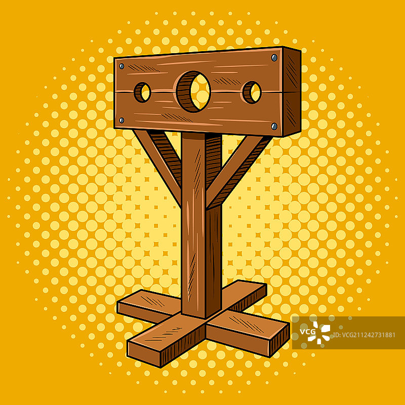 中世纪酷刑乐器股票波普艺术图片素材