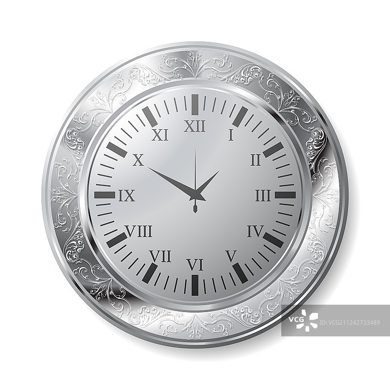 老式银色手表图片素材
