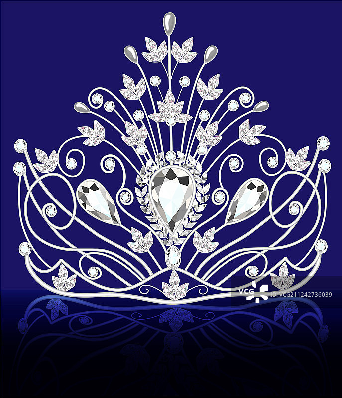 镶有宝石的女性头饰图片素材