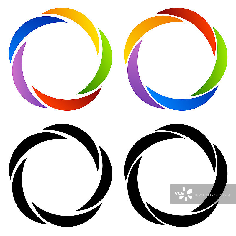 具有随机放射线的圆形元素图片素材