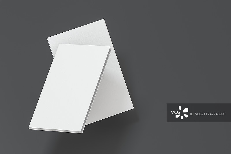 三维渲染，空白本子与灰色背景图片素材