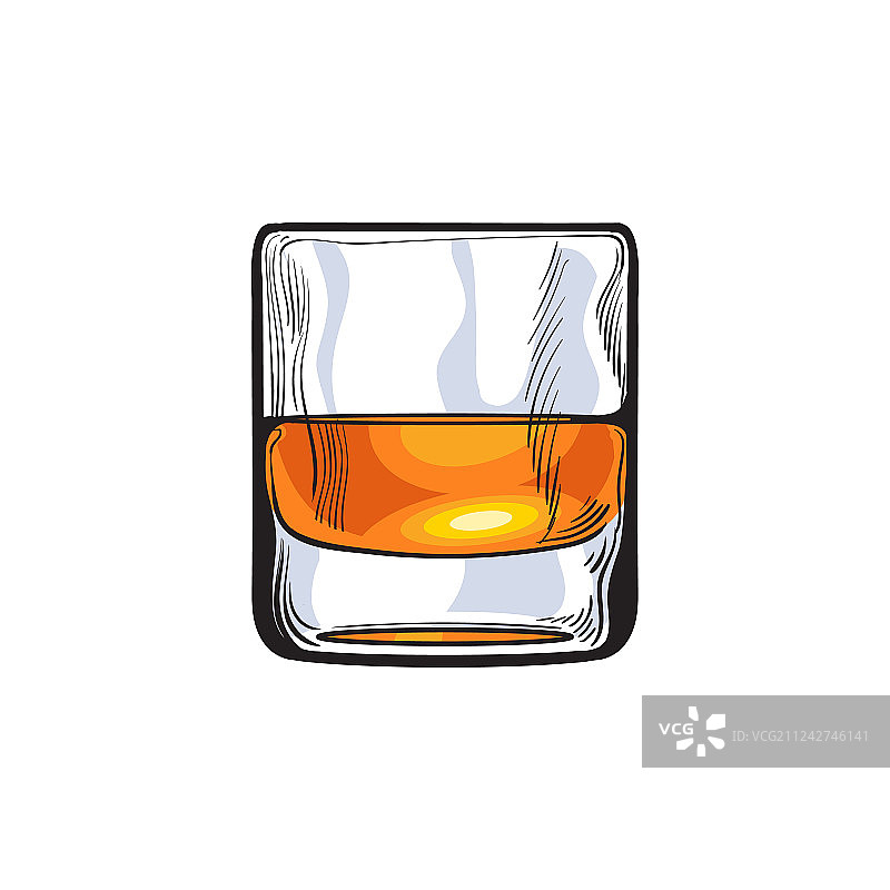 苏格兰威士忌朗姆酒白兰地小酒杯图片素材