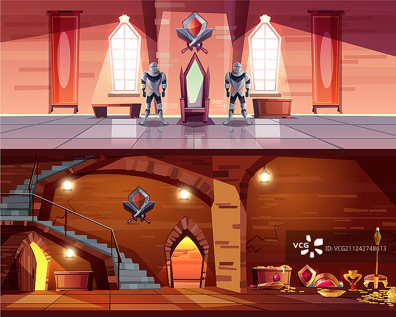 中世纪城堡舞厅地牢内景图片素材