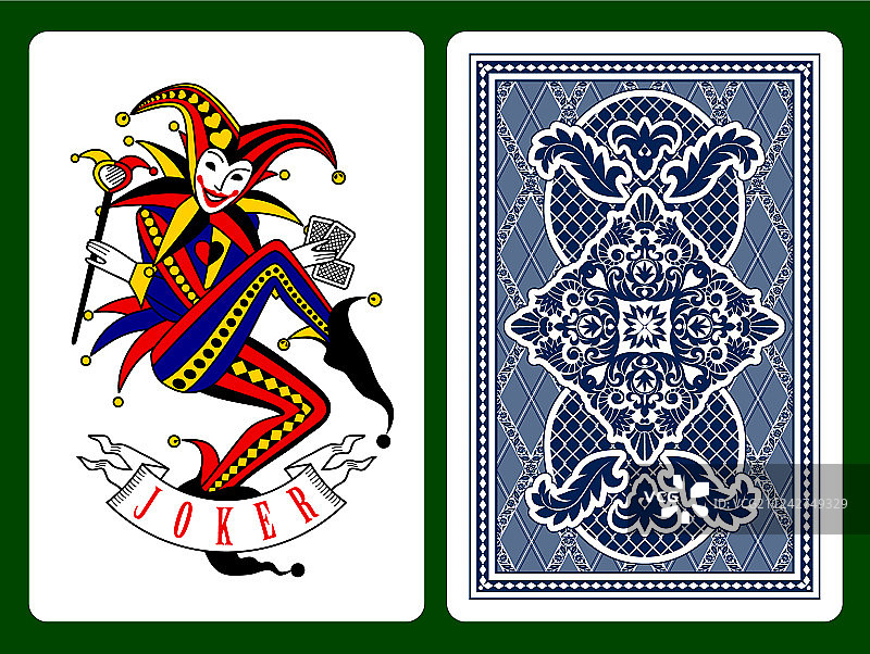 小丑扑克牌图片素材