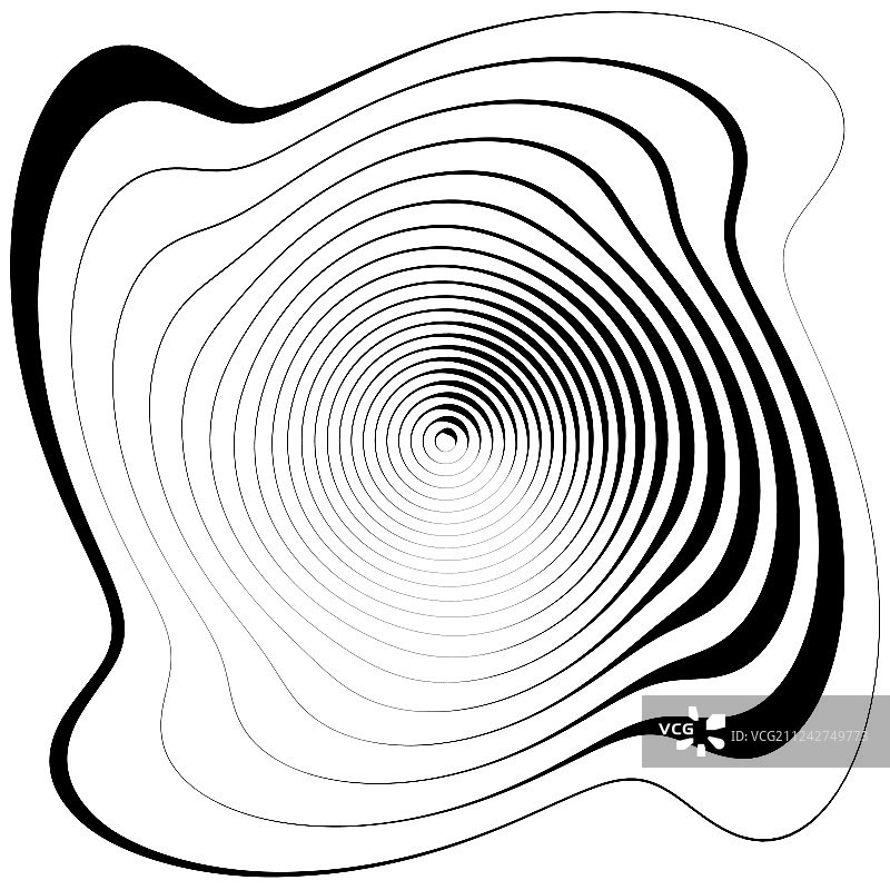 白色背景上孤立的不对称螺旋形状图片素材