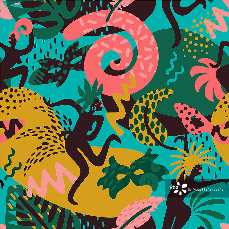 巴西狂欢节无缝图案图片素材