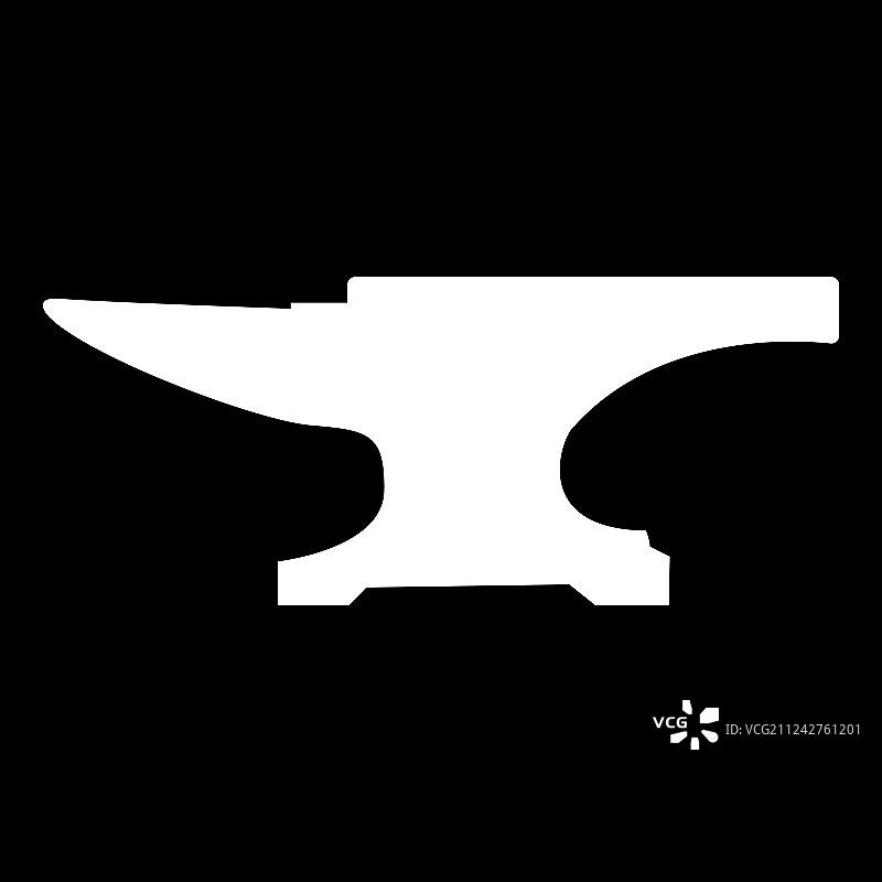 白色铁砧块图标图片素材