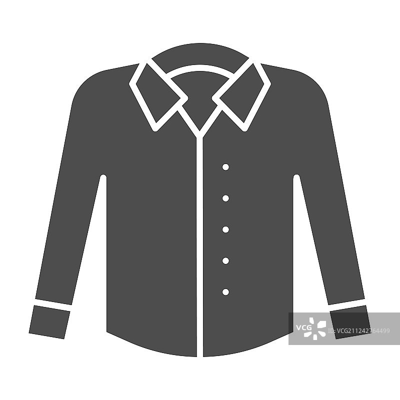 长袖纯色正装衬衫图标图片素材
