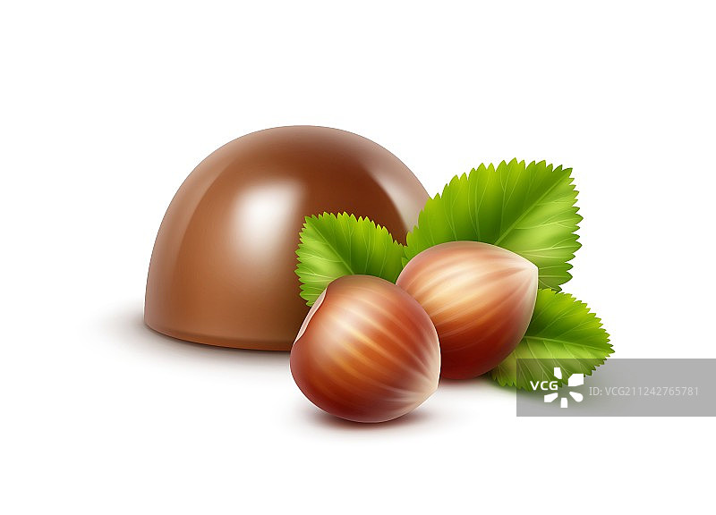 背景上的榛子牛奶巧克力图片素材