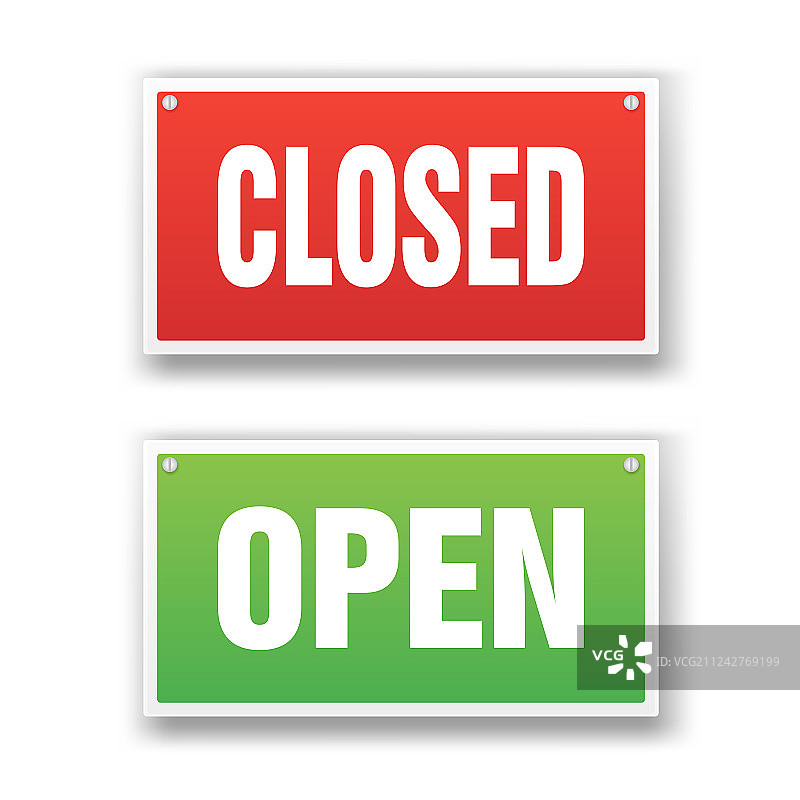 营业和暂停营业标志图片素材