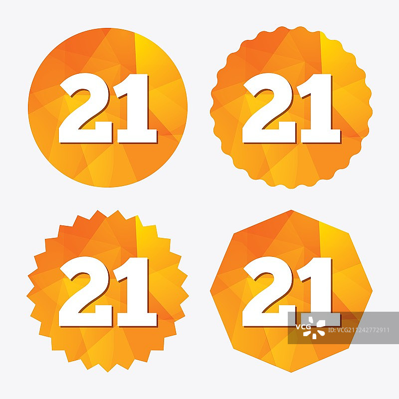 21岁成人内容标志图片素材