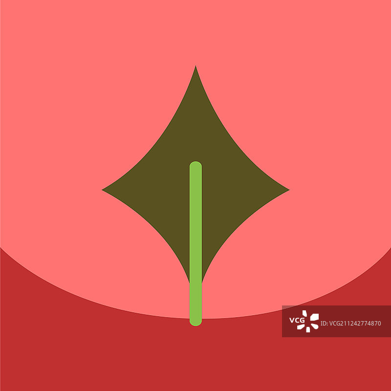 平面图标设计收集树叶的树图片素材