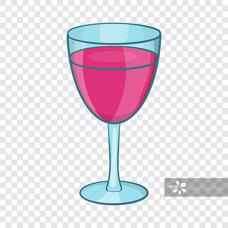 卡通风格红酒杯图标图片素材