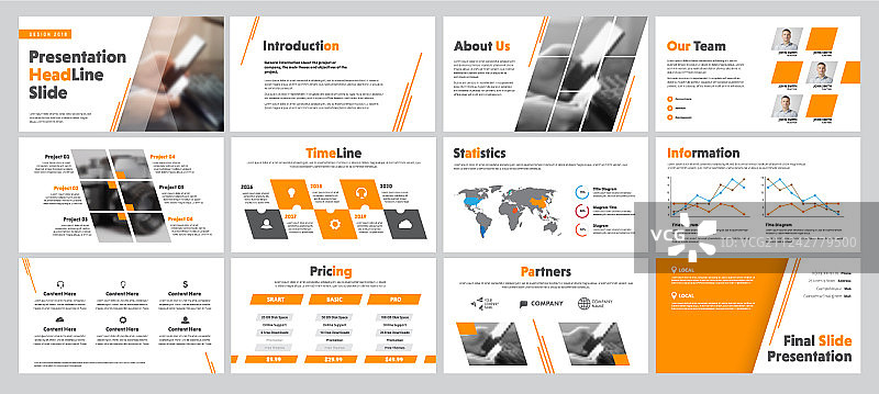 用于演示的商业幻灯片图片素材