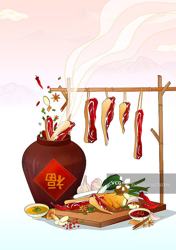 中国风24节气大雪图片素材